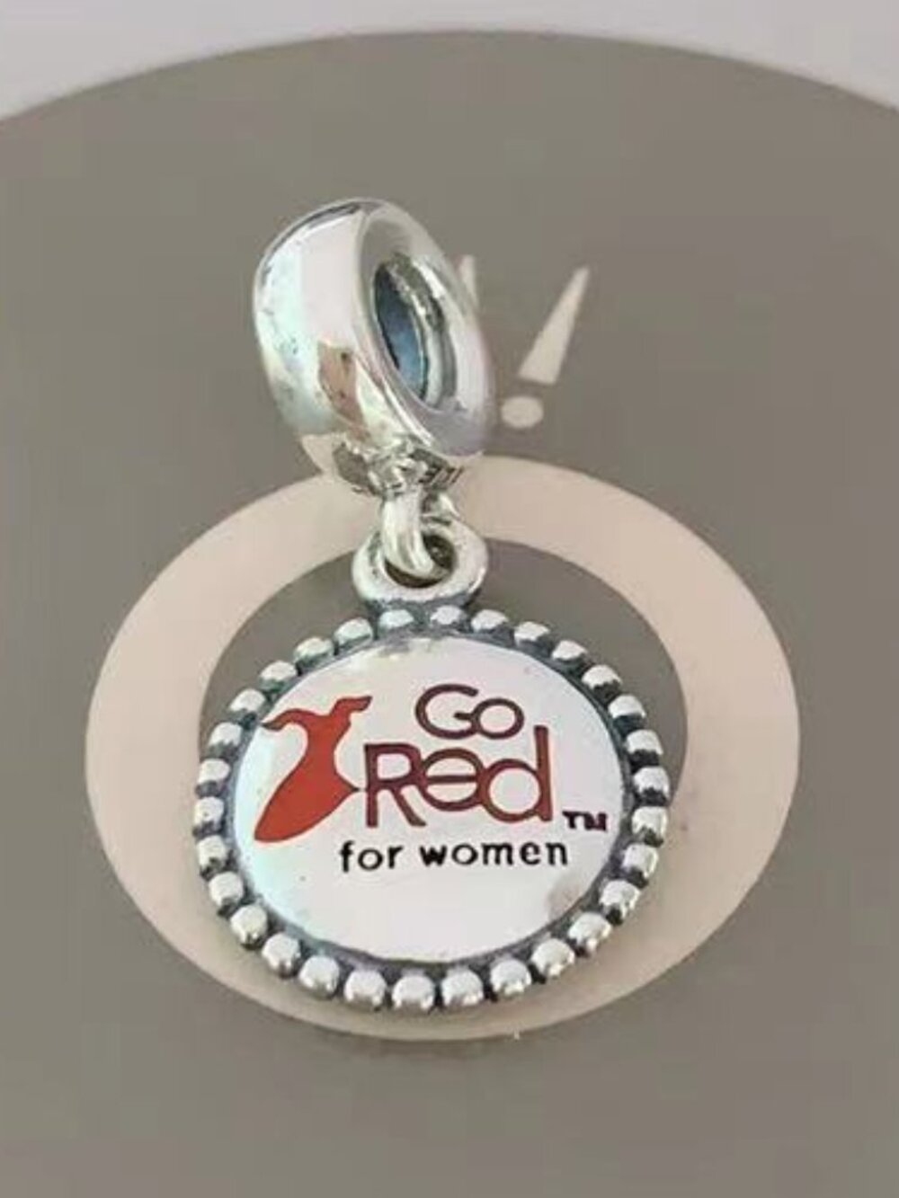 Pandora American Heart Association Go Red for Women Charm Cardiovascular charm